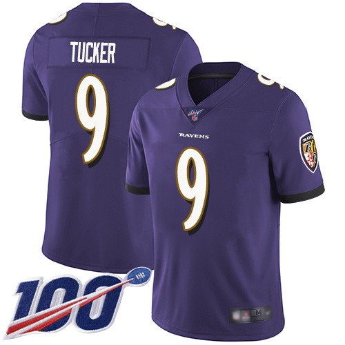 Baltimore Ravens Limited Purple Men Justin Tucker Home Jersey NFL Football #9 100th Season Vapor Untouchable->baltimore ravens->NFL Jersey